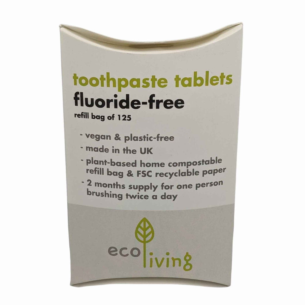 EcoLiving Fluoride Free Toothpaste Tablets - Refill Bag