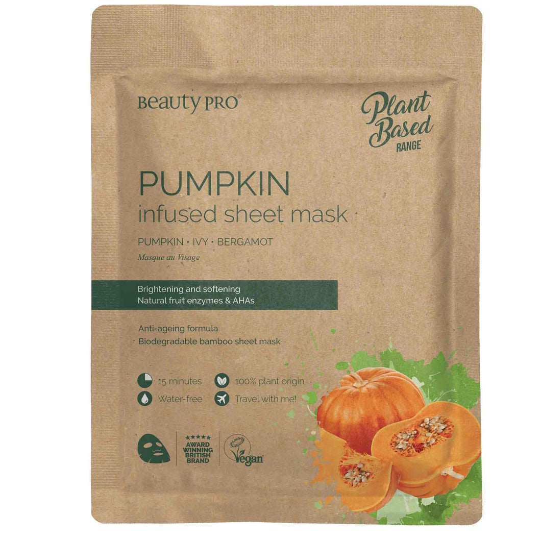 Beauty Pro Biodegradable Bamboo Sheet Mask - Pumpkin