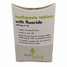 Load image into Gallery viewer, EcoLiving Toothpaste Tablets with Fluoride - Refill Bag
