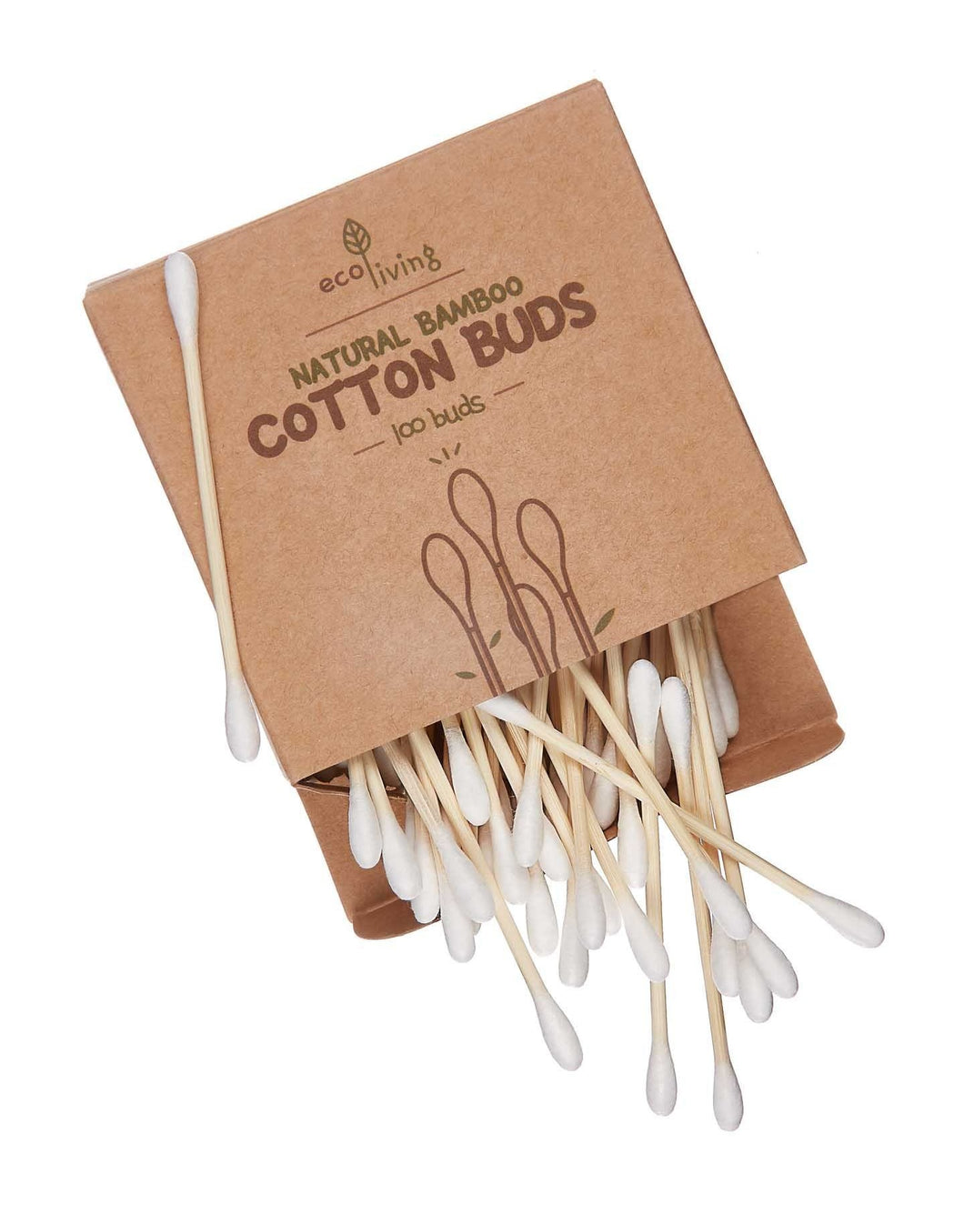 EcoLiving Natural Bamboo Biodegradable Cotton Buds