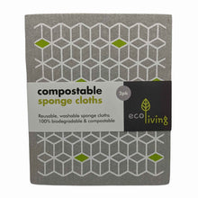 Load image into Gallery viewer, Ecoliving Compostable Cloths - 2 Pack
