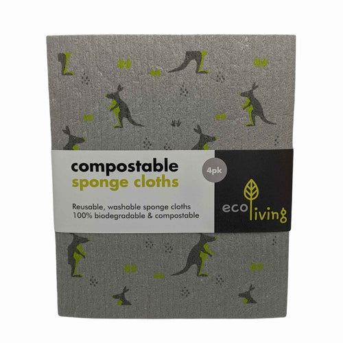 Ecoliving Compostable Cloths - 4 Pack
