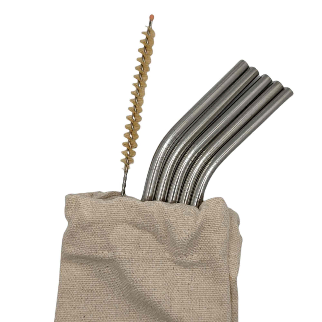 ecoliving Stainless Steel Straws - 5 Pack