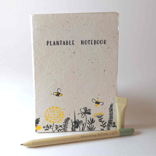 Plantable Eco Friendly Notebook - Bee Design - Front